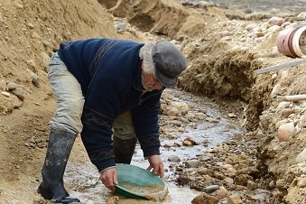 Mineur en jean de travail avec rivet en cuir