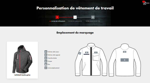 Demande devis personnalisation