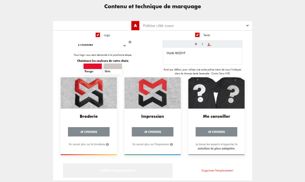 Choix de la technique de marquage