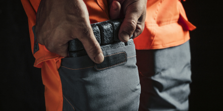 Genouillères de protection pour pantalon de signalisation